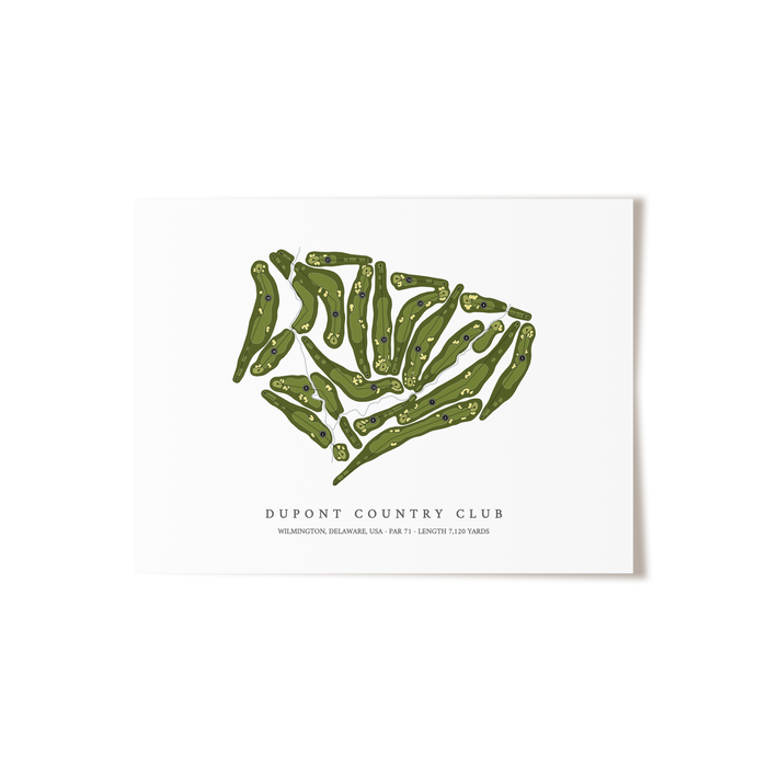 DuPont Country Club - Championship Course | Golf Course Map | Unframed