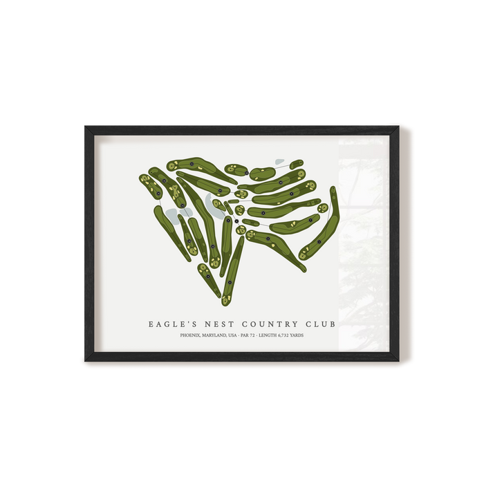 Eagle's Nest Country Club | Golf Course Map | Black Frame