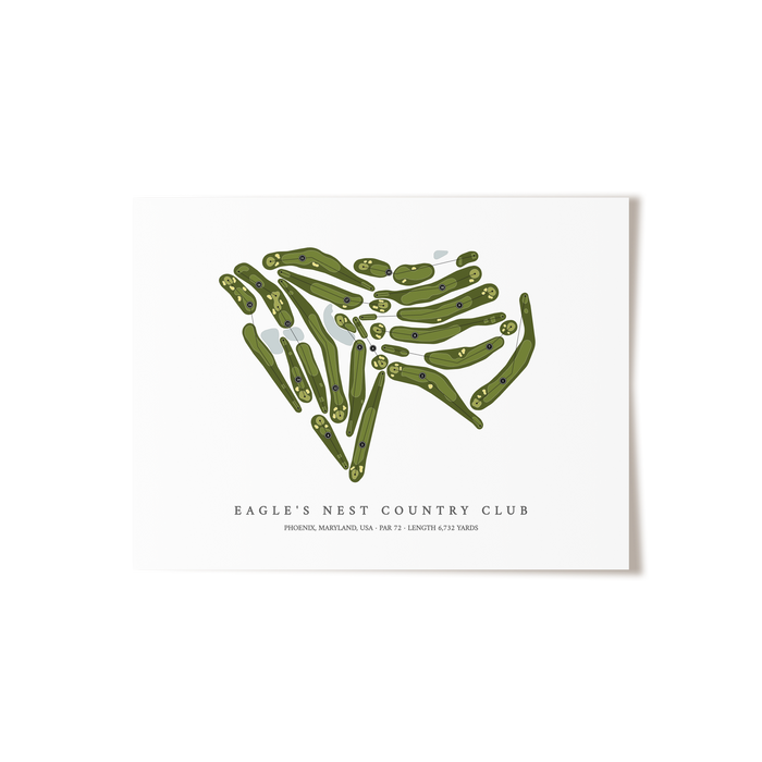 Eagle's Nest Country Club | Golf Course Map | Unframed