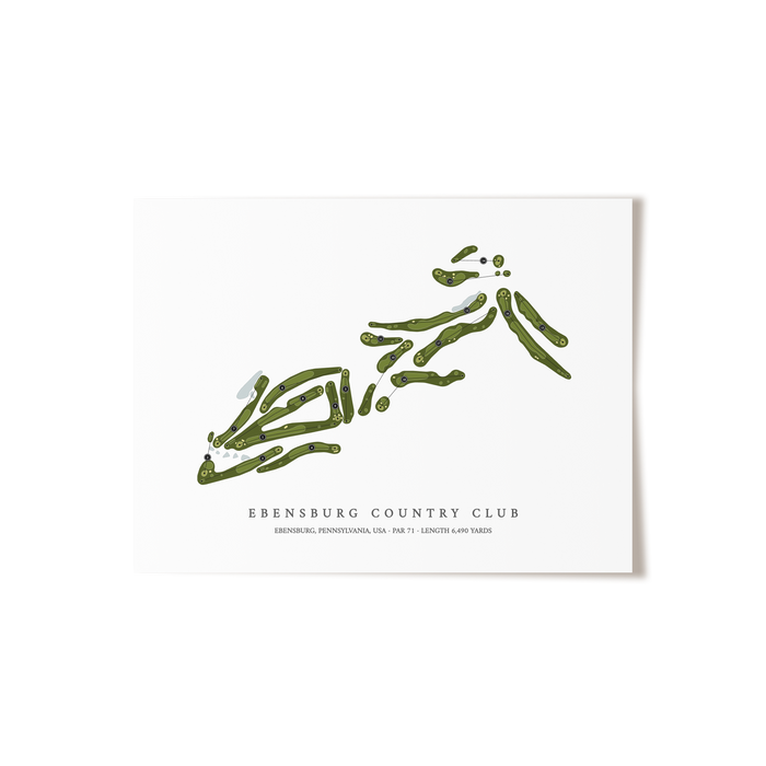 Ebensburg Country Club | Golf Course Map | Unframed