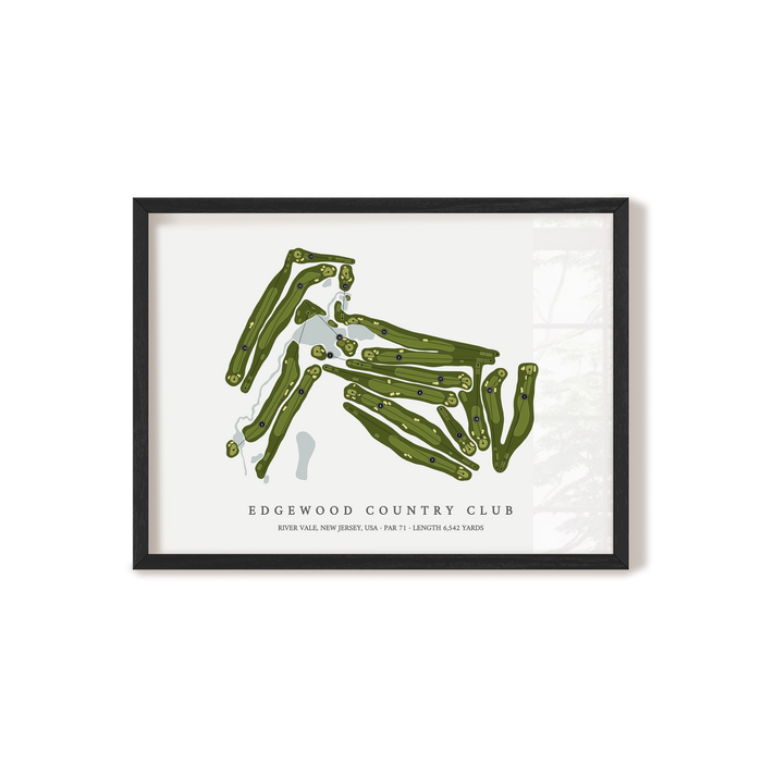 Edgewood Country Club | Golf Course Print | Black Frame