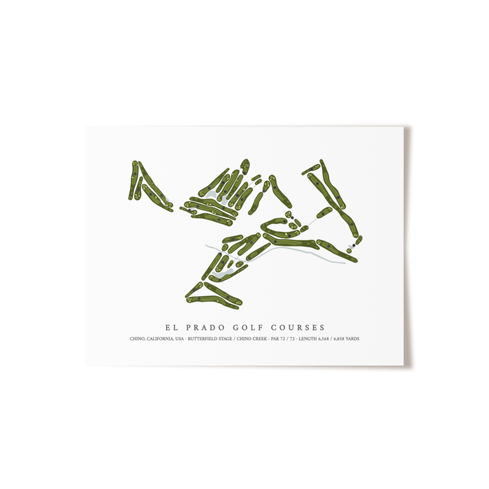 El Prado Golf Courses | Golf Course Map | Unframed