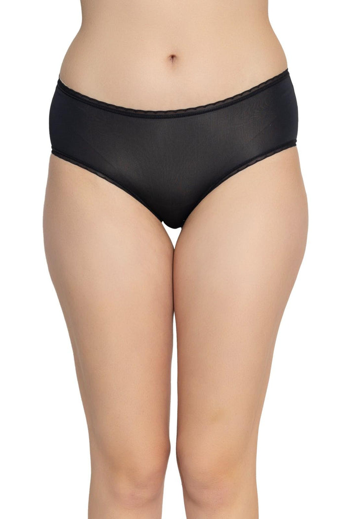Elegant Lace Mid-Rise Hipster Panty- Pack of 3