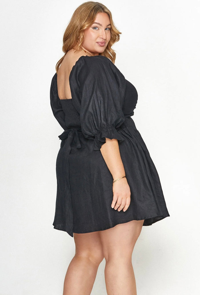 Eloise Dress in Black - Laluxe Femme