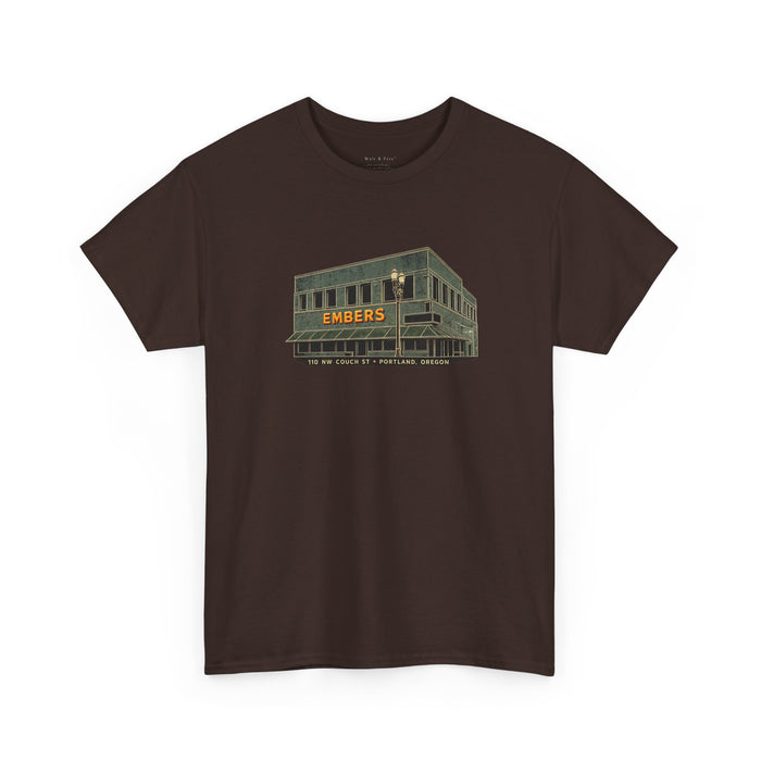 Vintage-inspired Portland queer nightlife apparel featuring Embers
