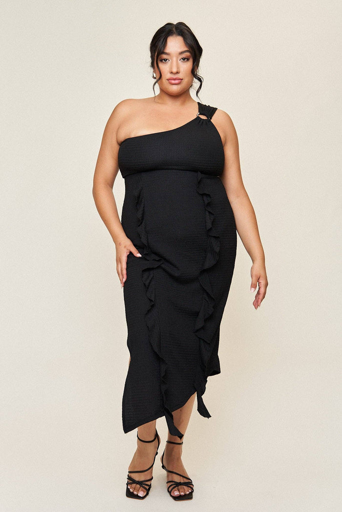 Emily One Shoulder O-Ring Dress