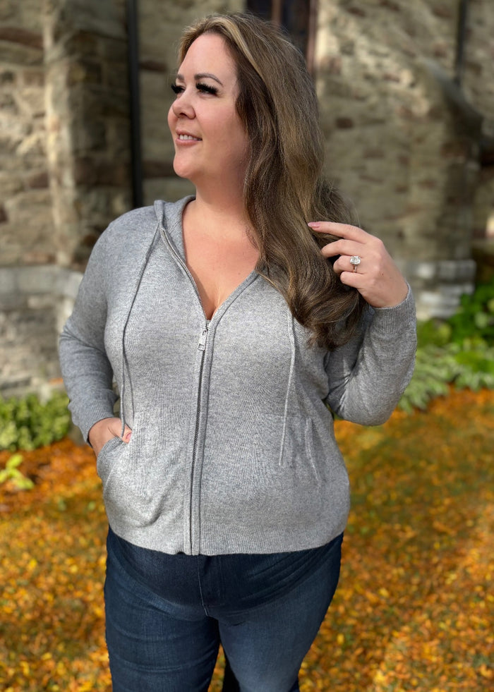 Finlay Cashmere Hoodie in Grey