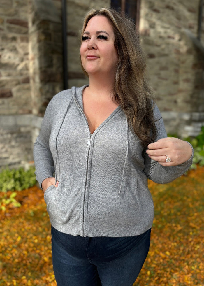 Finlay Cashmere Hoodie in Grey