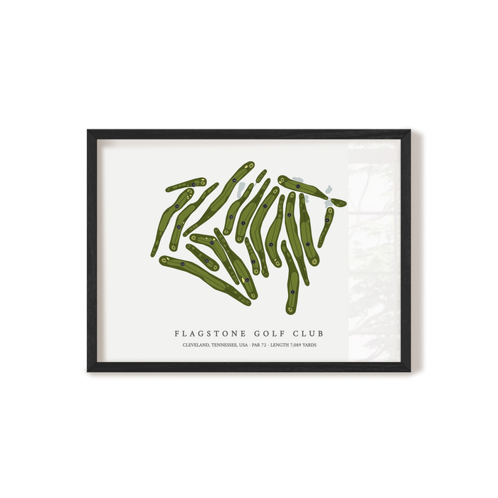 Flagstone Golf Club | Golf Course Map | Black Frame