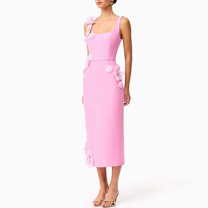 Flower Applique Midi Dresses for women