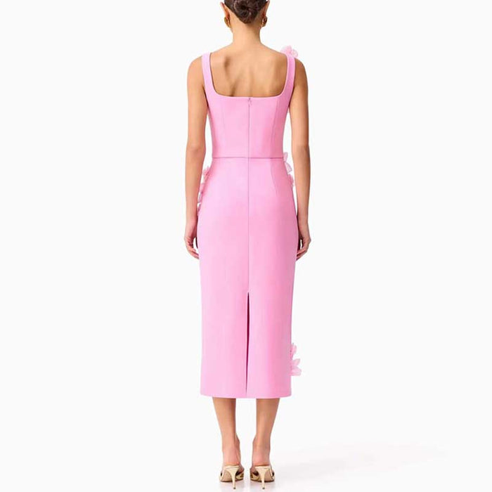 Flower Applique Midi Dresses for women