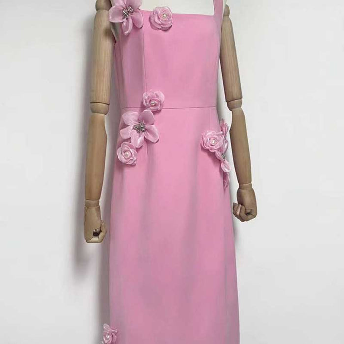 Flower Applique Midi Dresses for women