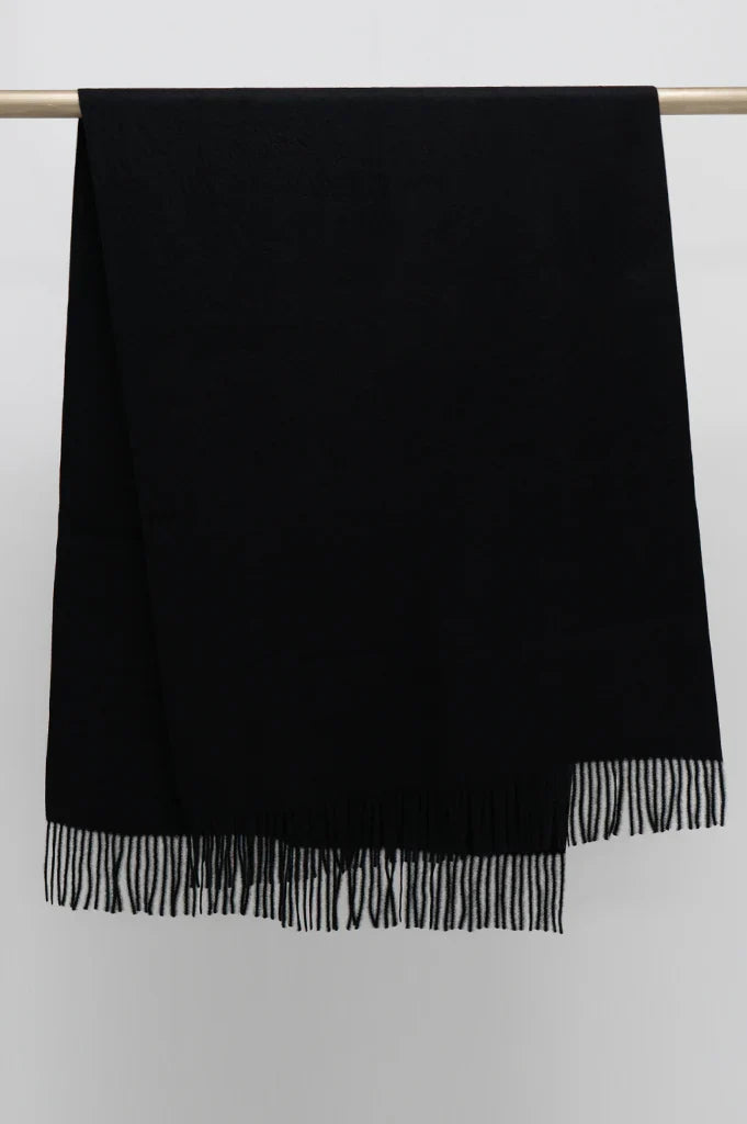 Fringe Scarf in Black