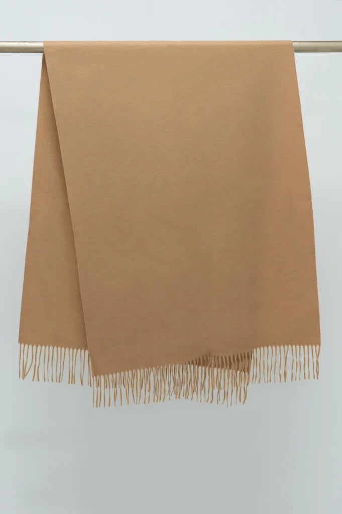 Fringe Scarf in Tan