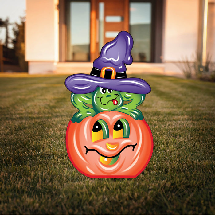 Frog on a Pumpkin