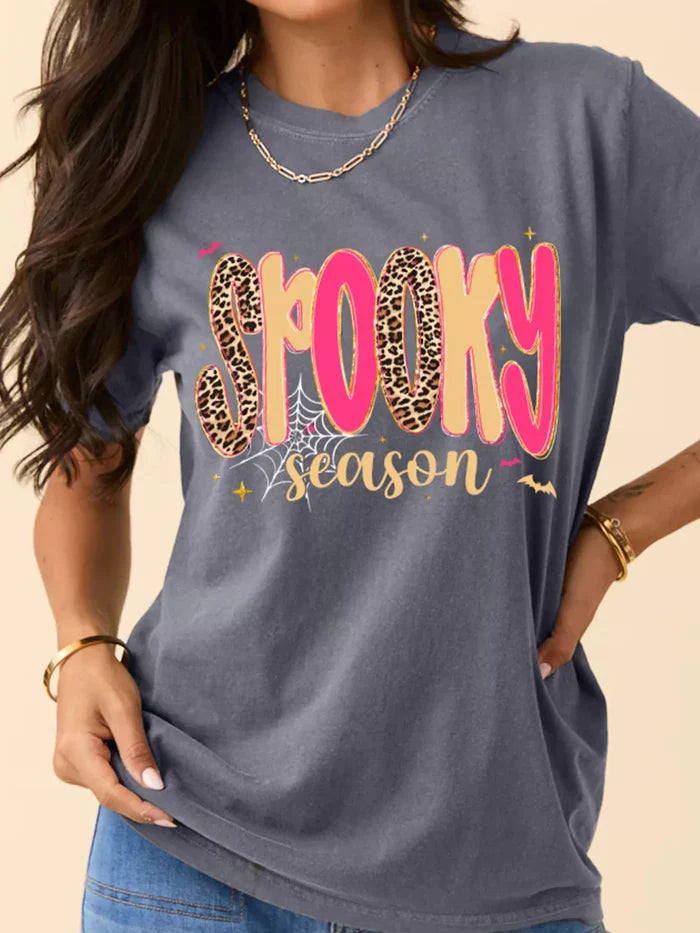 Full Size Spooky Season Halloween Graphic T-Shirt Plus Size