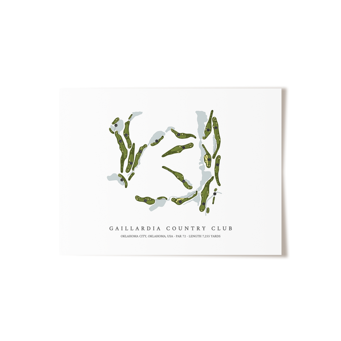Gaillardia Country Club | Golf Course Map | Unframed