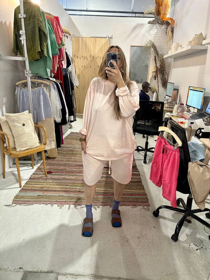 et Tigre - Gemma Longsleeve Top in Rose Water - XS S