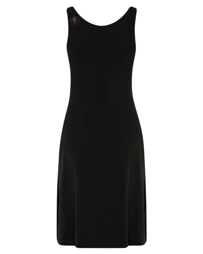 Gemsli FK309 41" Black Luxury V Neck Cami Slip Myselflingerie.com