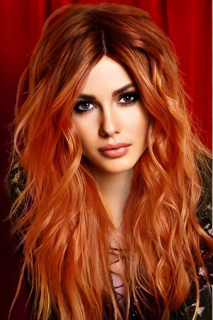 Gilded Strands™ Ginger Spice Wave Wig — 24"