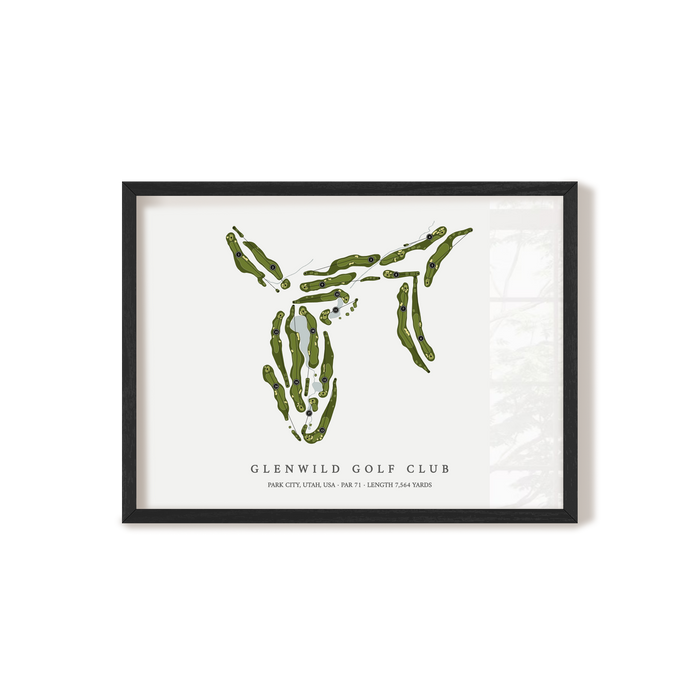 Glenwild Golf Club | Golf Course Map | Black Frame