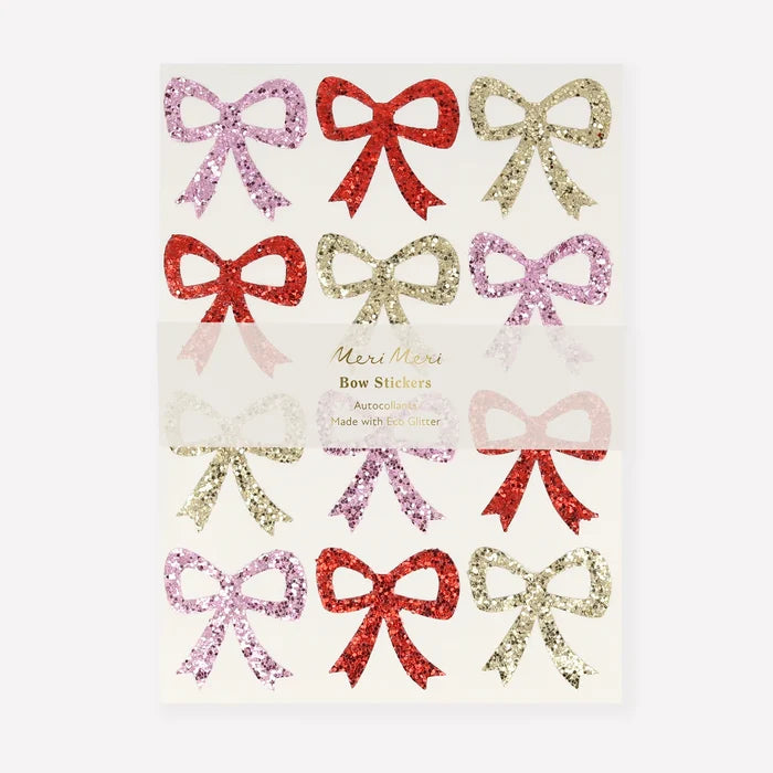 Meri Meri - Glitter Bow Stickers -
