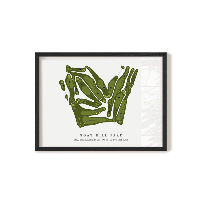 Goat Hill Park | Golf Course Map | Black Frame