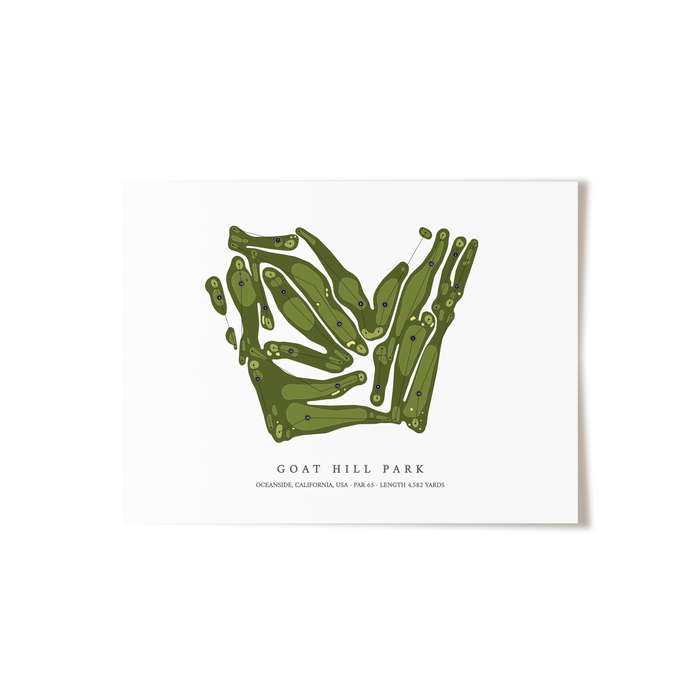 Goat Hill Park | Golf Course Map | Unframed