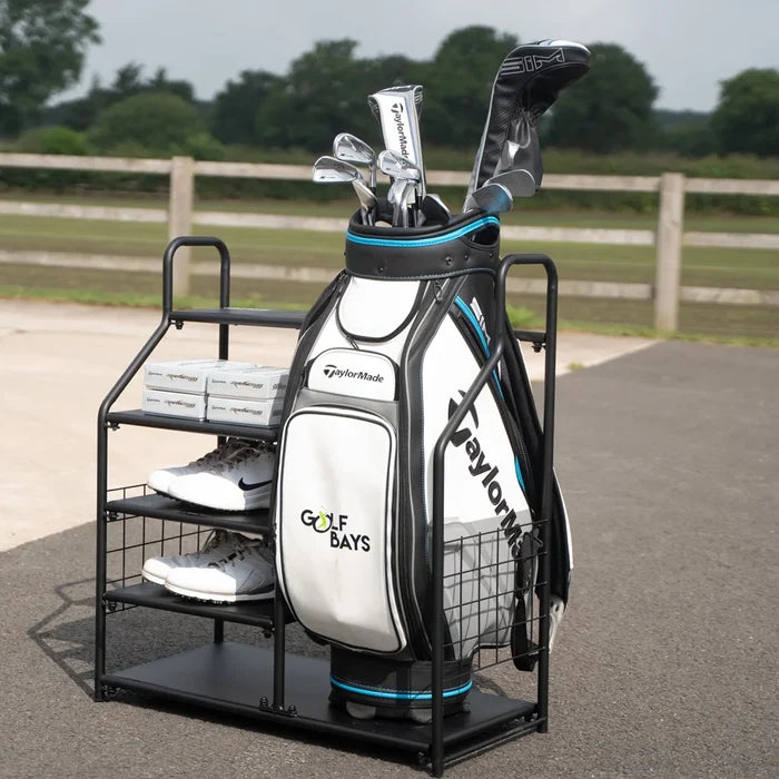 GolfBays Single Bag Display Storage Organiser Black color