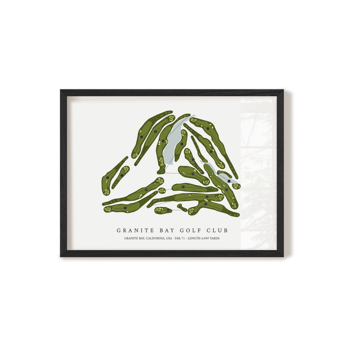 Granite Bay Golf Club | Golf Course Map | Black Frame