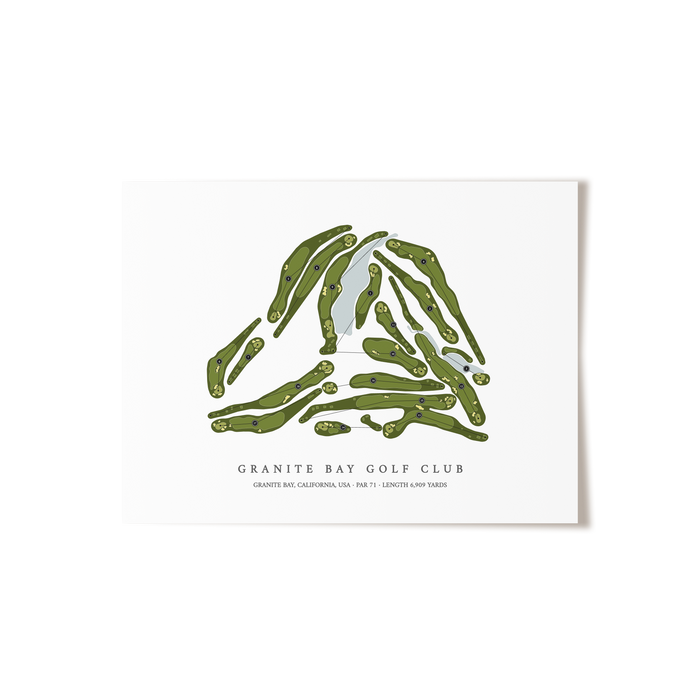 Granite Bay Golf Club | Golf Course Map | Unframed