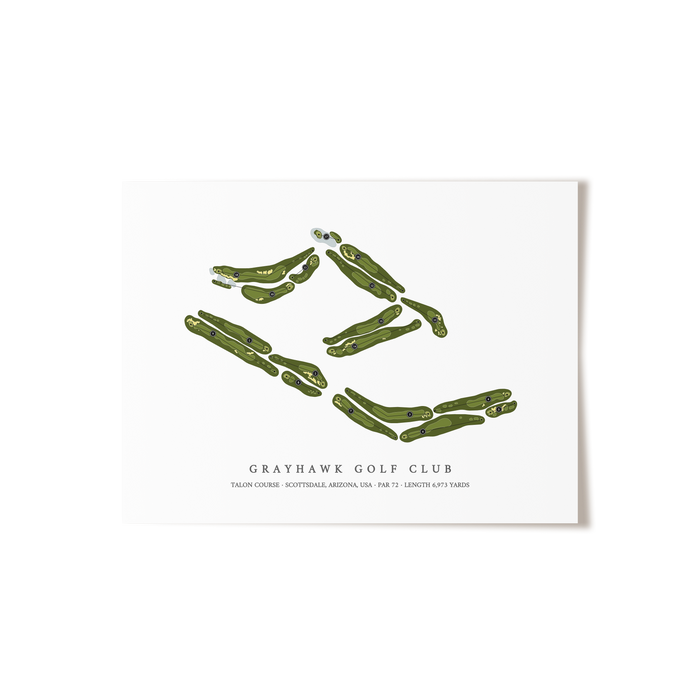 Grayhawk Golf Club - Talon Course | Golf Course Map | Unframed
