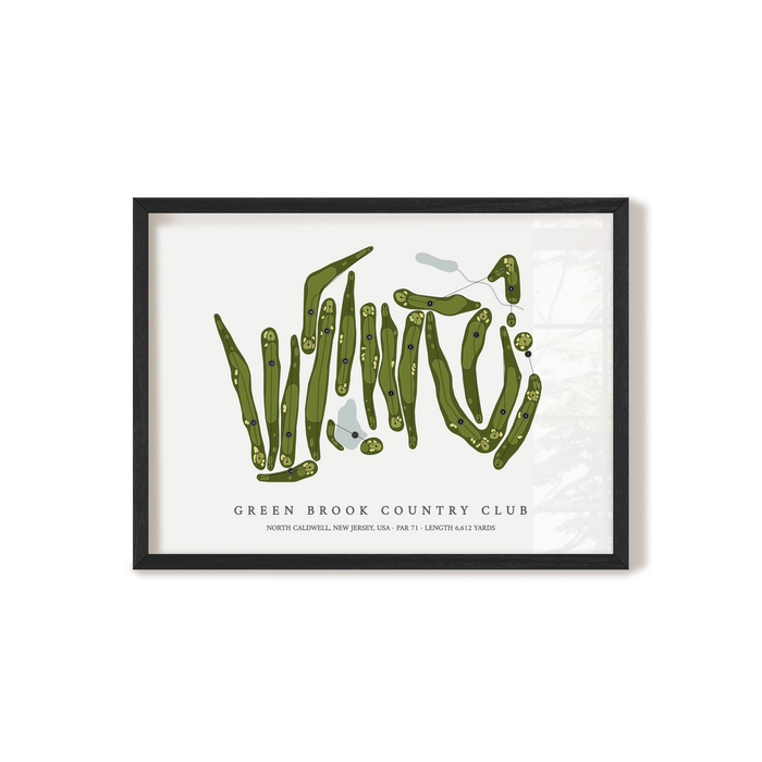 Green Brook Country Club | Golf Course Map | Black Frame
