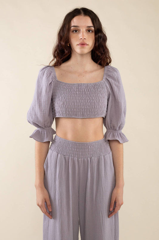 Greta Top in Lavender