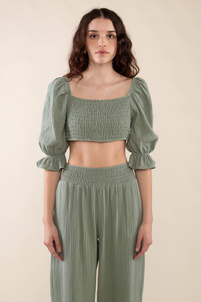 Greta Top in Sage