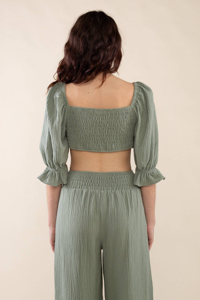 Greta Top in Sage