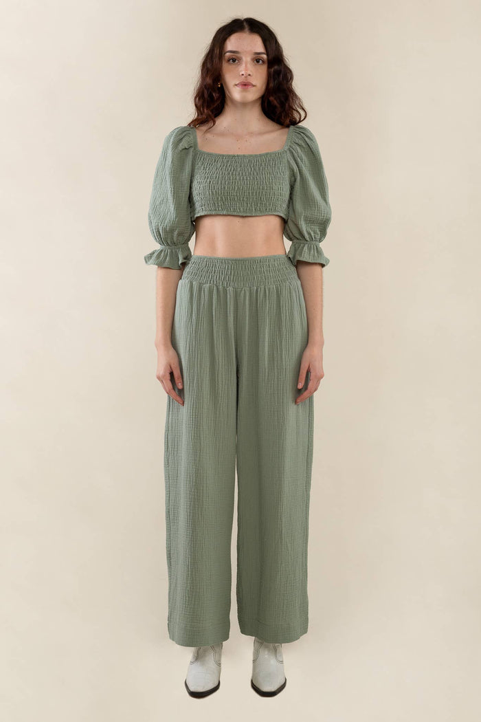 Greta Top in Sage