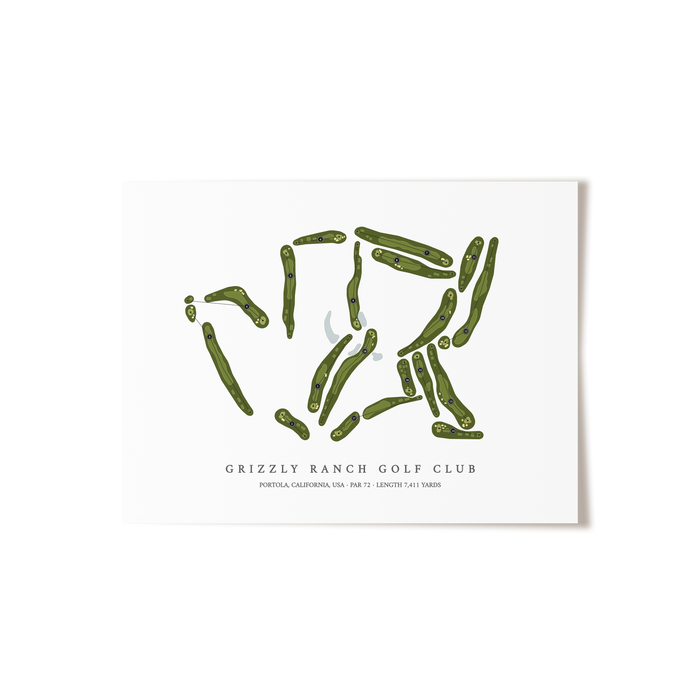 Grizzly Ranch Golf Club | Golf Course Map | Unframed
