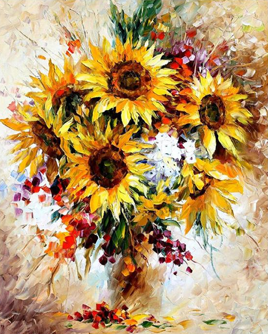 Sunflowers Paint by Numbers
