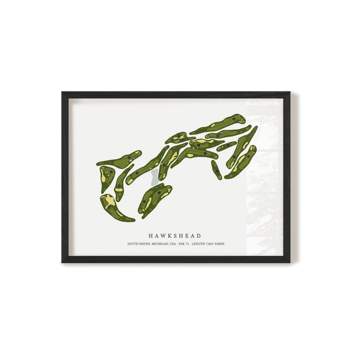 HawksHead | Golf Course Map | Black+Frame