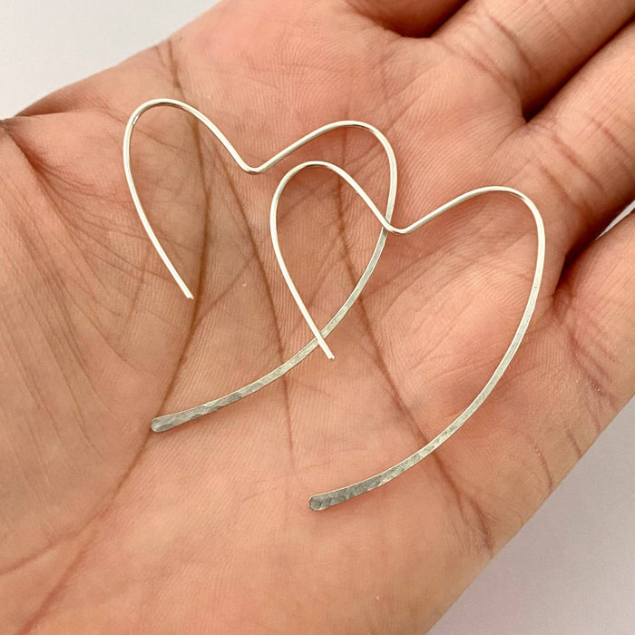 Heart Hoop Earrings in 14k Rose Gold Filled