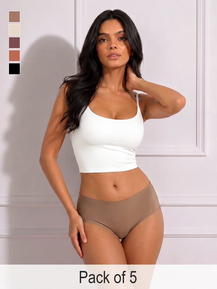 High-Rise Laser Hipster Panty- Pack of 5