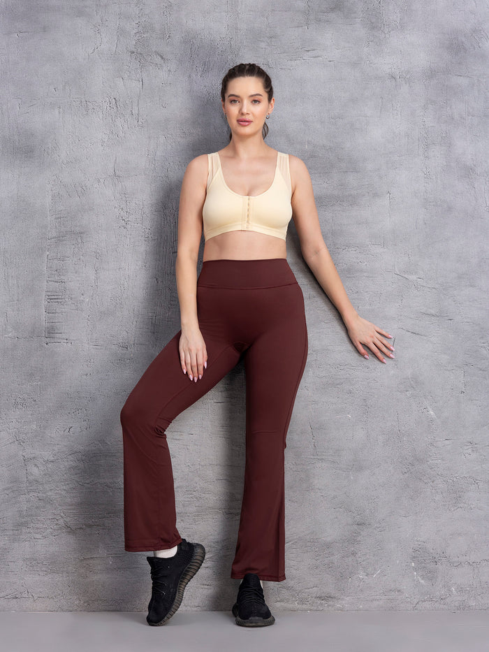 High-Waisted Active Flared Pants