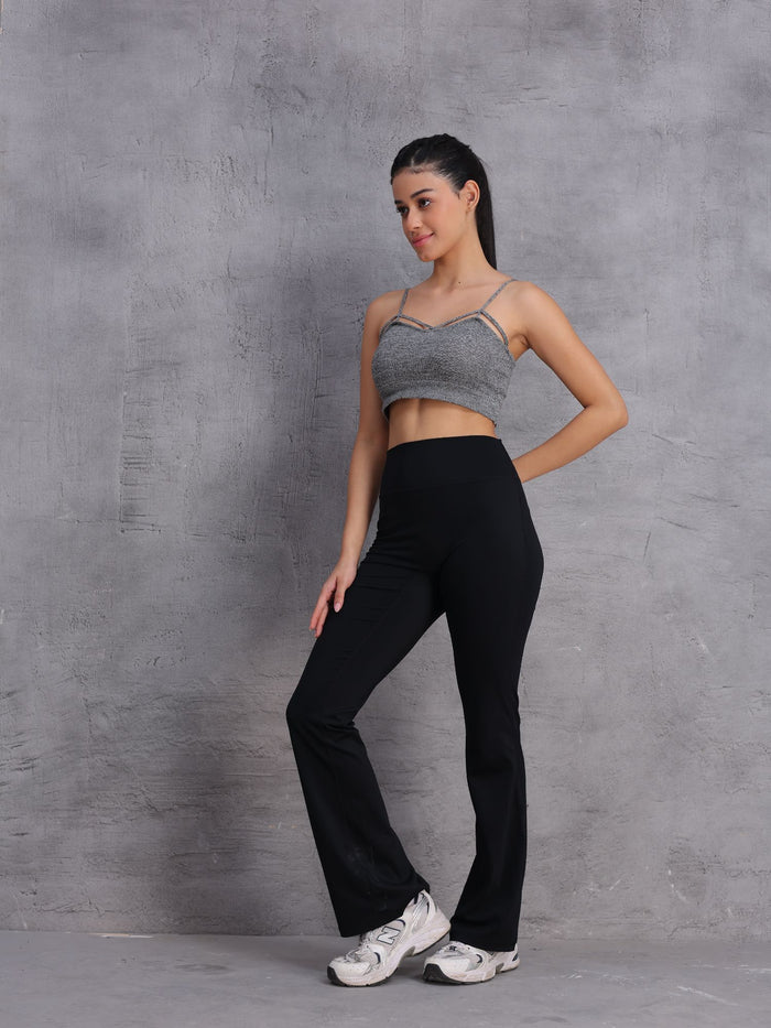 High-Waisted Active Flared Pants