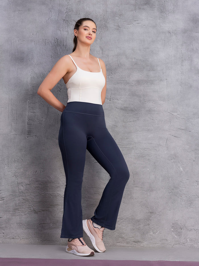 High-Waisted Active Flared Pants