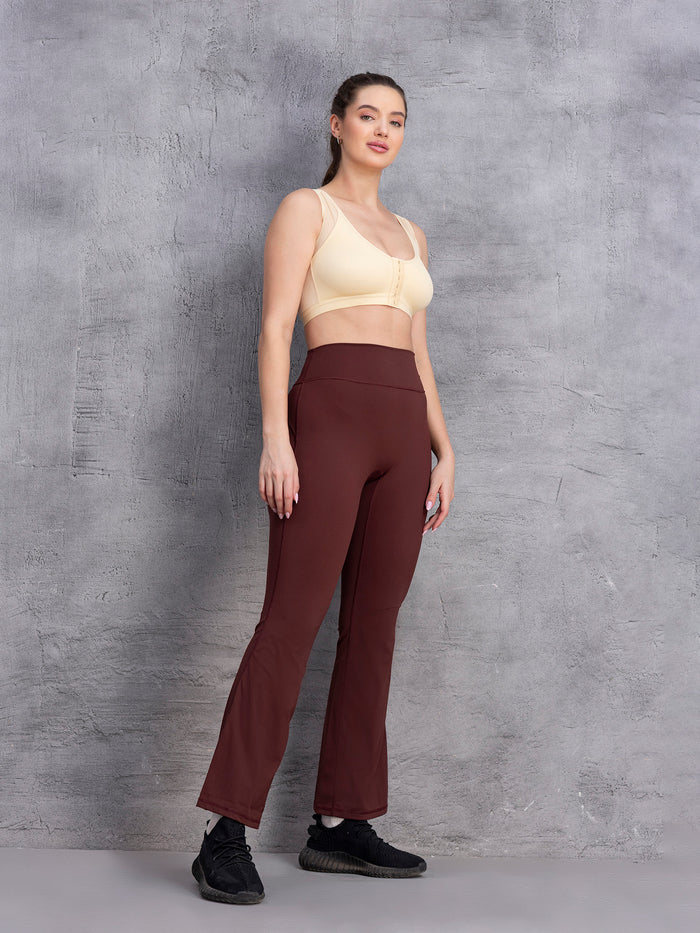 High-Waisted Active Flared Pants