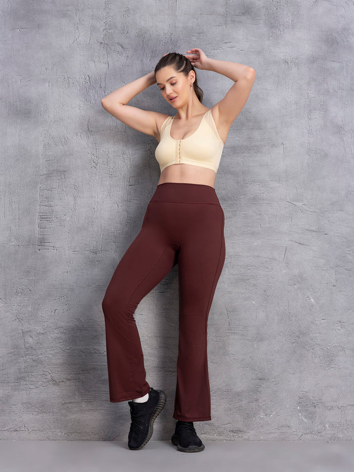 High-Waisted Active Flared Pants