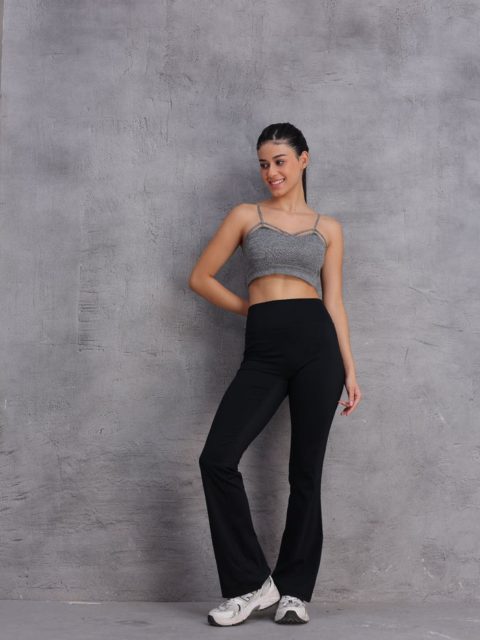 High-Waisted Active Flared Pants