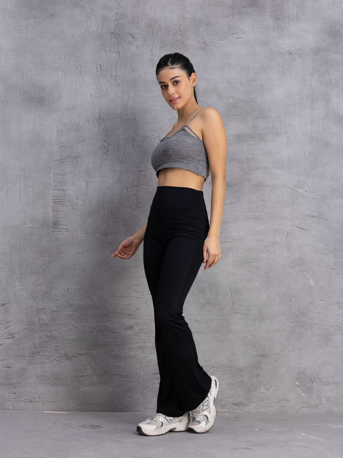 High-Waisted Active Flared Pants