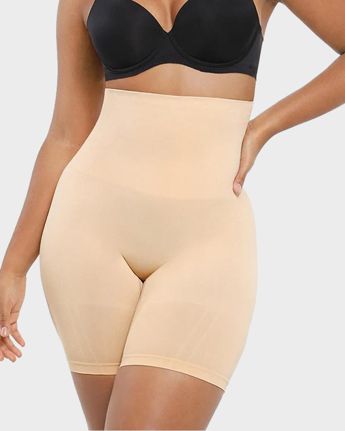 High-Waisted Tummy Control Shaping Shorts